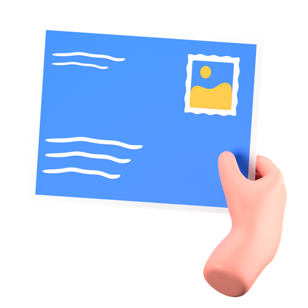 Postcard  3D Icon