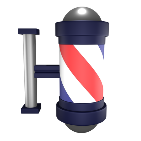 Poste de barbeiro  3D Icon