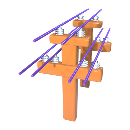 Poste de energia  3D Icon