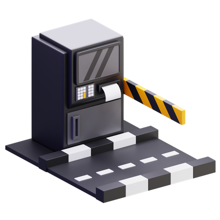 Poste de péage automatisé 3D Icon