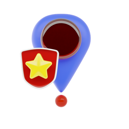 Emplacement du poste de police  3D Icon
