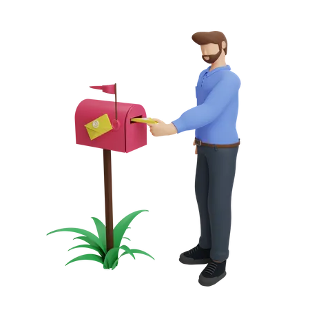 Briefkasten  3D Illustration