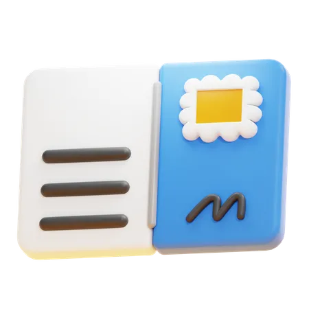 Postkarte  3D Icon