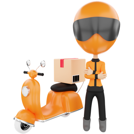 Postman 4  3D Illustration