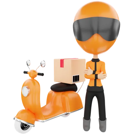 Postman 4  3D Illustration