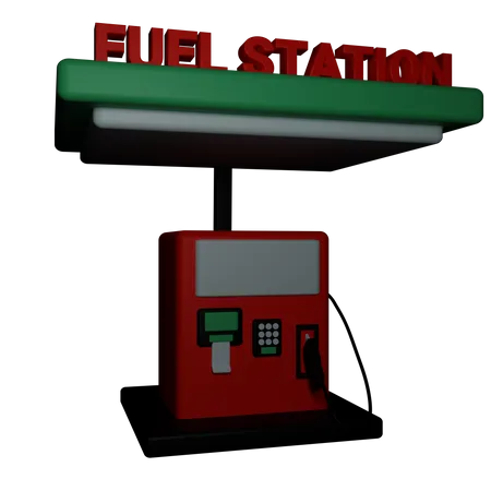 Posto de gasolina  3D Icon