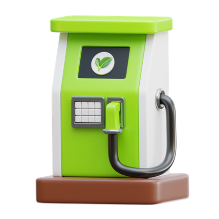 Posto de combustível ecológico  3D Icon