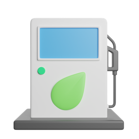 Posto de combustível ecológico  3D Icon