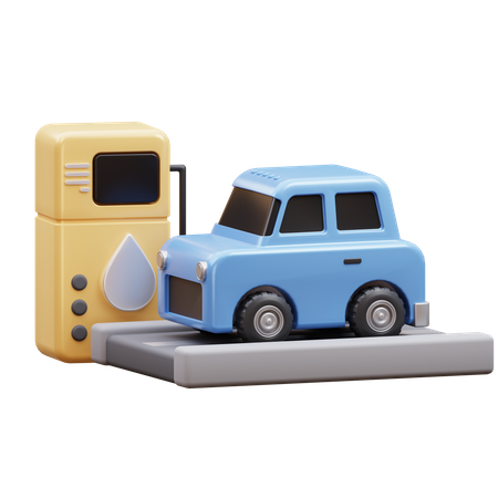 Posto de combustível de carro  3D Icon