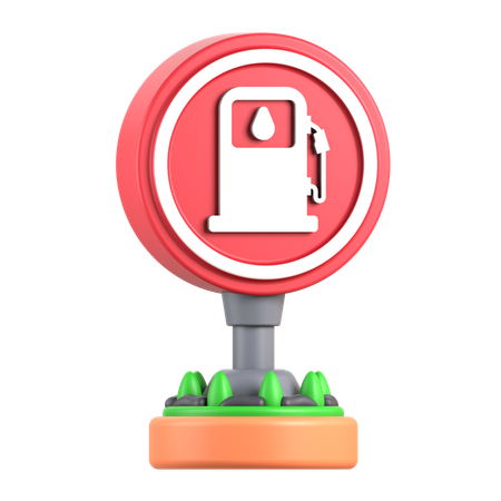 Posto de gasolina  3D Icon