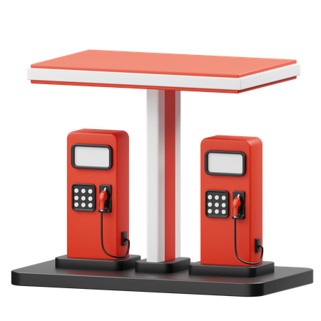Posto de gasolina  3D Icon