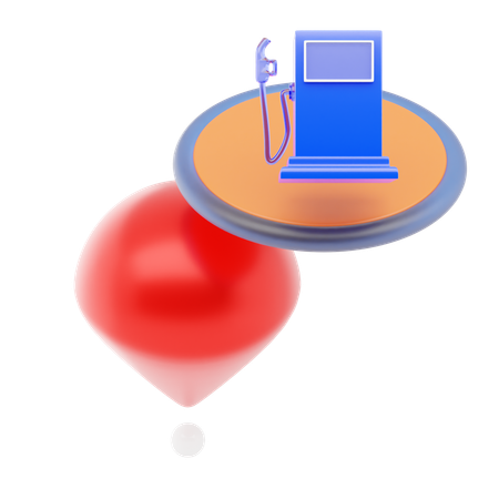 Pino de posto de gasolina  3D Icon