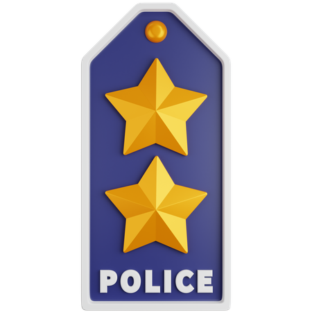 Posto policial de duas estrelas  3D Icon