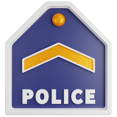 Posto policial de um quarteirão  3D Icon