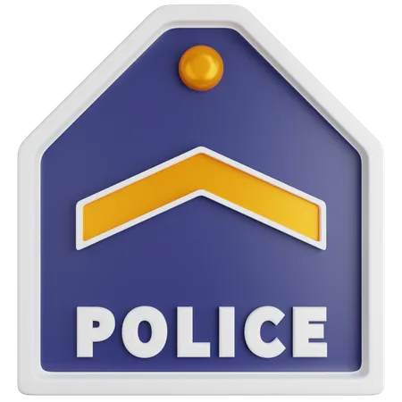 Posto policial de um quarteirão  3D Icon