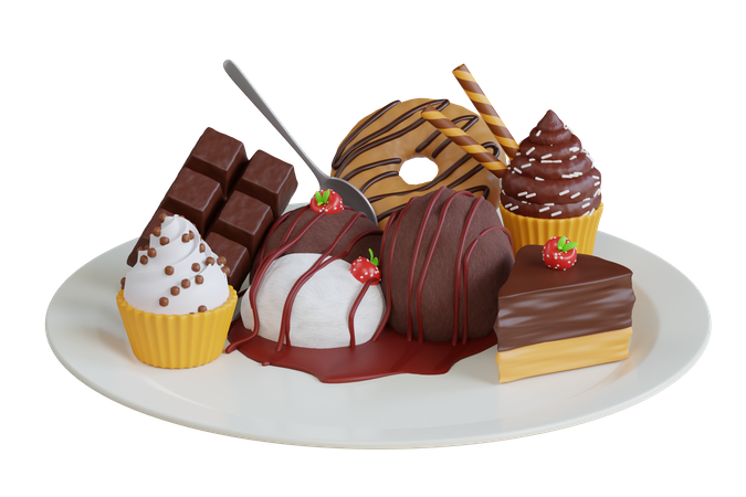 Postre  3D Icon