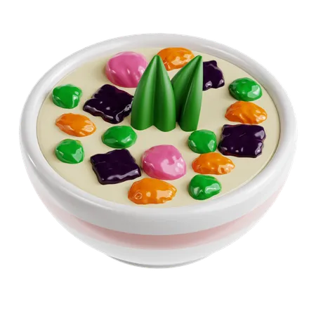 Postre de leche de coco  3D Icon