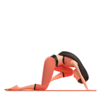 Postura de yoga  3D Illustration