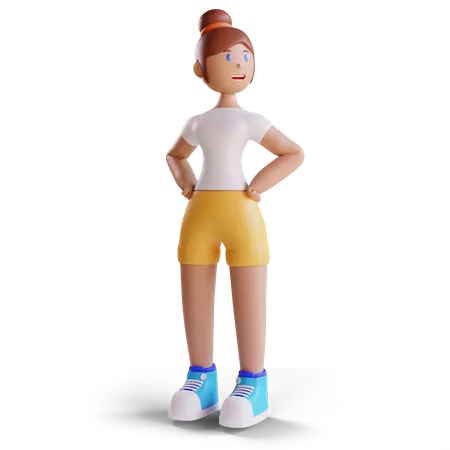 Postura de héroe  3D Illustration