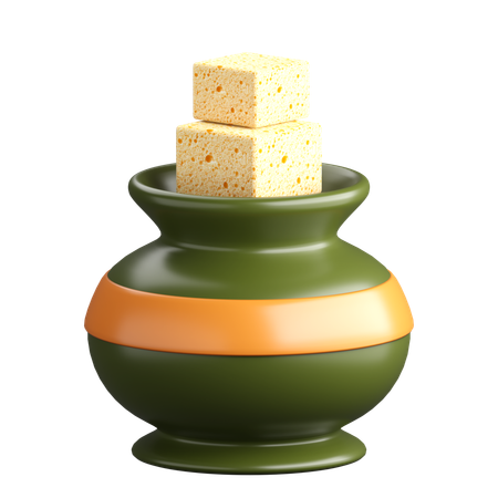 Pot de fromage  3D Icon