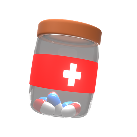 Pot de médecine  3D Illustration