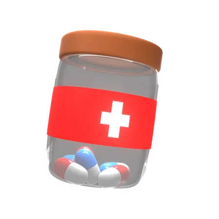 Pot de médecine  3D Illustration