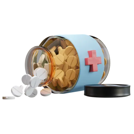 Pot de médecine  3D Icon