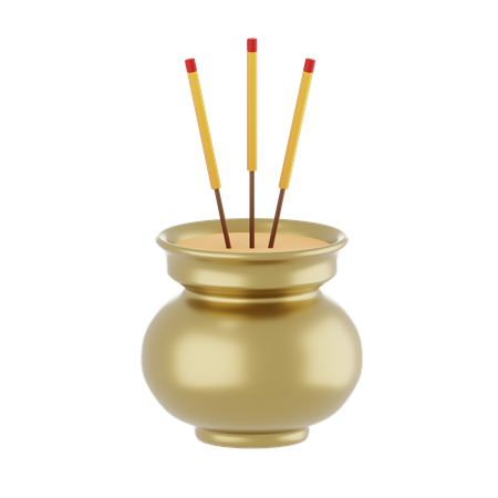 Pot d'encens chinois  3D Icon