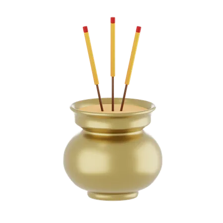 Pot d'encens chinois  3D Icon