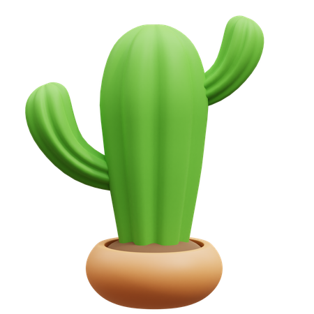 Pot de cactus  3D Icon