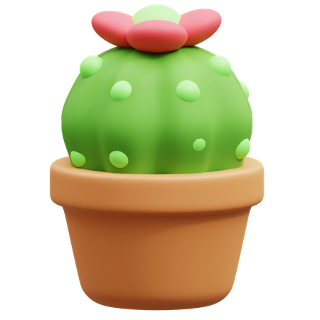 Pot de cactus  3D Icon