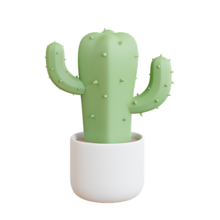 Pot de cactus  3D Icon