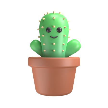 Pot de cactus  3D Emoji