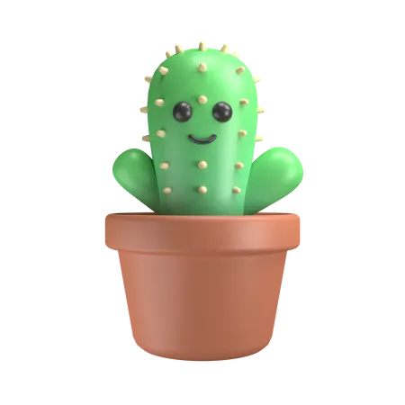 Pot de cactus  3D Emoji