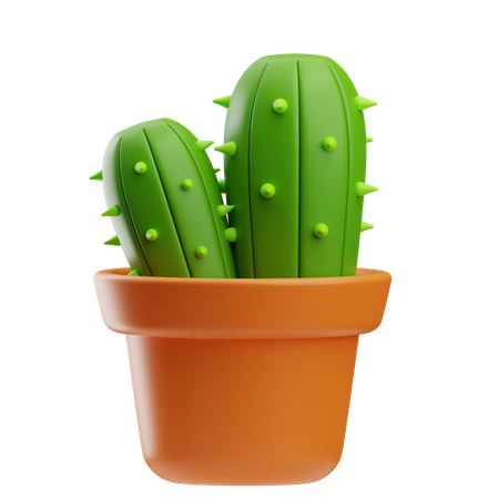 Pot de cactus  3D Icon