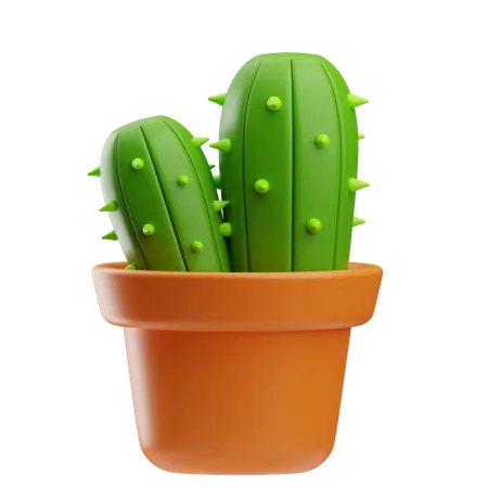 Pot de cactus  3D Icon