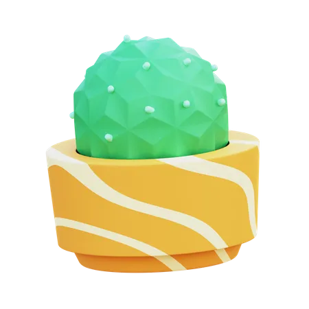 Pot de cactus  3D Icon