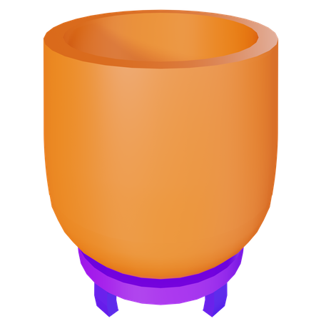 Pot de fleur  3D Illustration