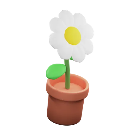 Pot de fleur  3D Illustration