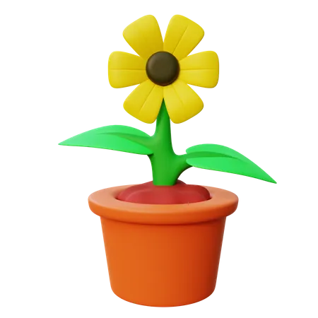 Pot de fleur  3D Icon