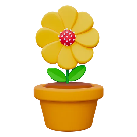 Pot de fleur  3D Icon