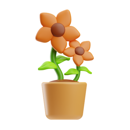 Pot de fleur  3D Icon