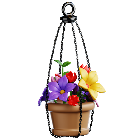 Pot de fleur suspendu  3D Icon