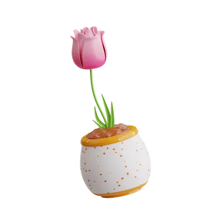 Pot de fleur de tulipe  3D Icon