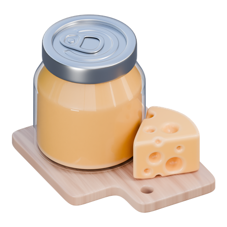 Pot de fromage  3D Icon