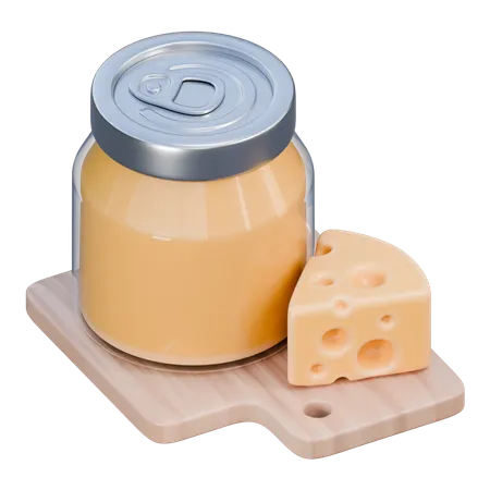 Pot de fromage  3D Icon