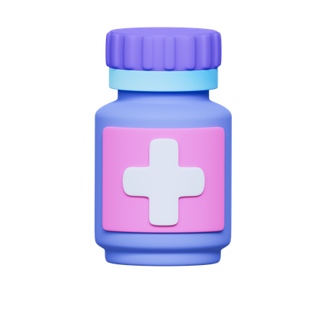 Pot de médecine  3D Icon
