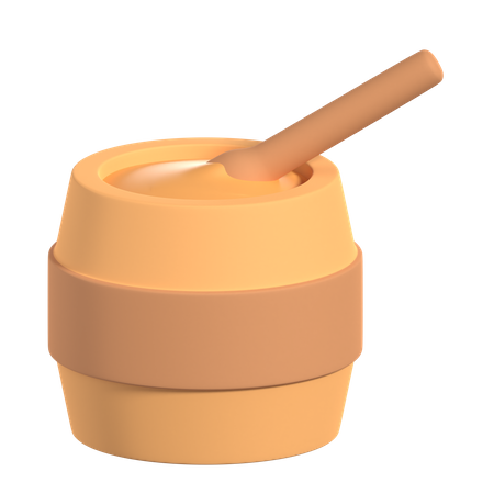 Pot de miel  3D Illustration