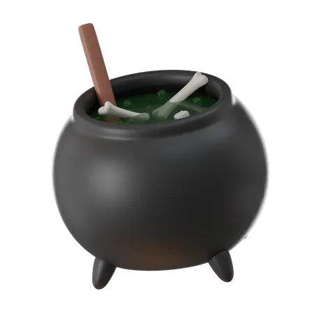 Pot de sorcière  3D Icon