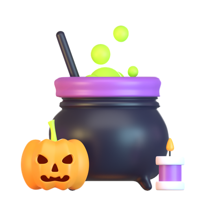 Pot de sorcière  3D Icon